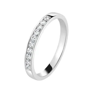 0.20ct 10-Round Brilliant Cut Diamond Channel Set 18ct White Gold Eternity Band