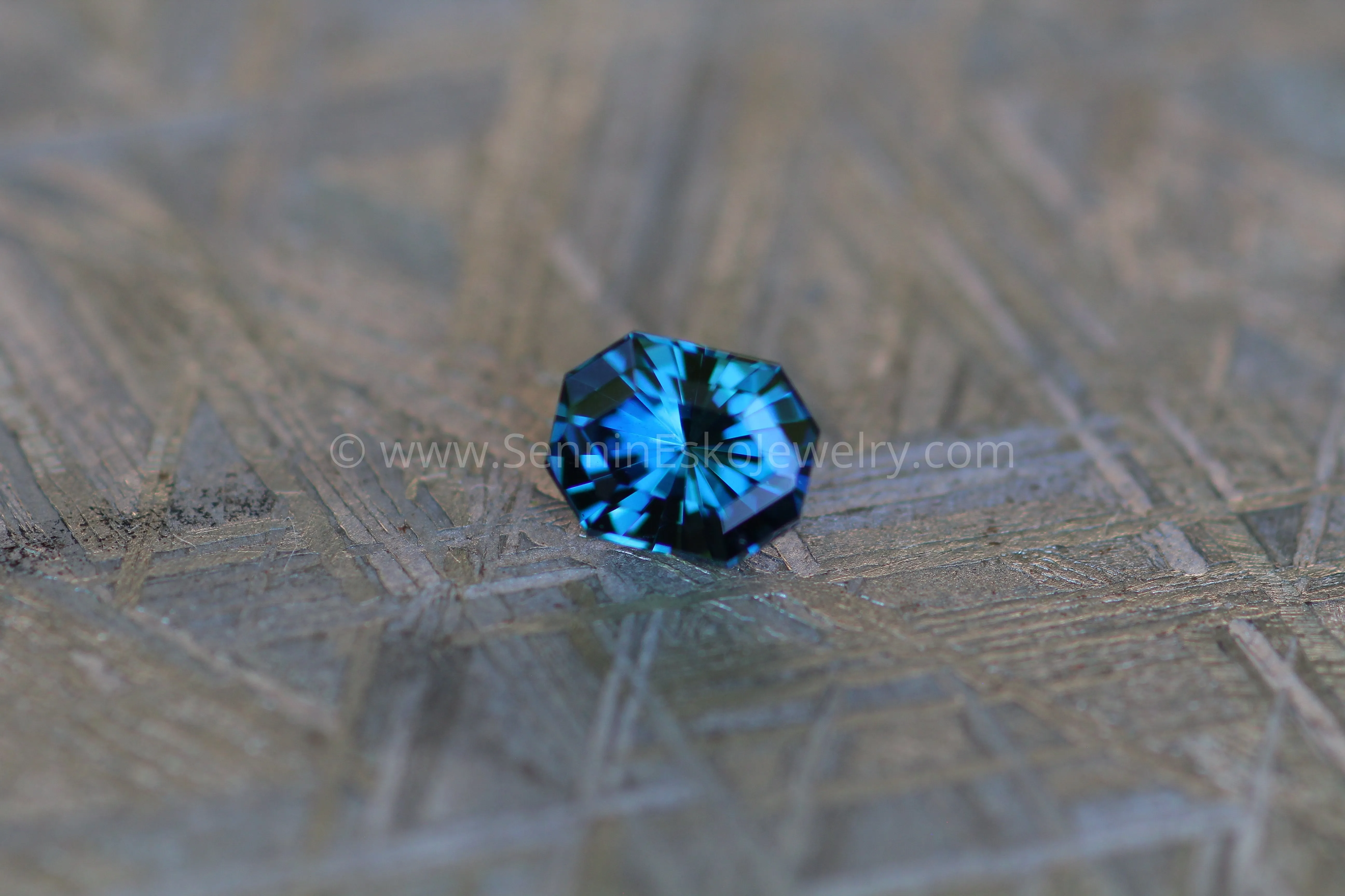 0.51 carat Teal/Blue Sapphire Long Octagon - Fantasy Cut, 4.9x4mm