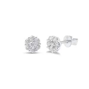 0.52 ct Diamond Cluster Stud Earrings