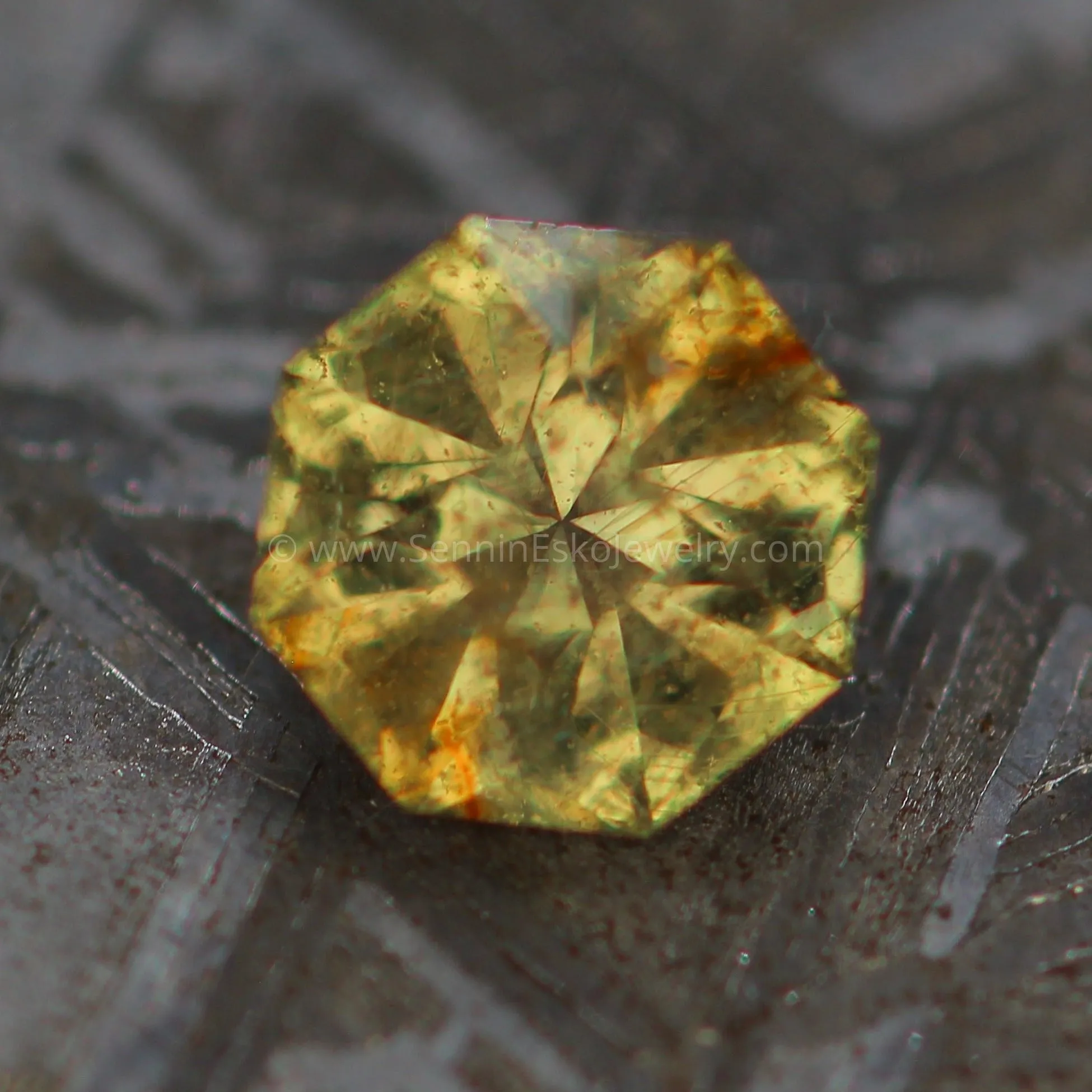 0.53 Carat Salt & Pepper Yellow Sapphire Octagon - 4.5mm