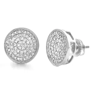 10KW 0.75CTW DIAMOND CONCAVE DISC EARRINGS