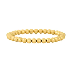 14K Gold Filled 5mm 6.25" Stretch Bead Bracelet