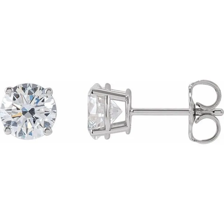 14K White 1 1/2 CTW Lab-Grown Diamond Stud Earrings