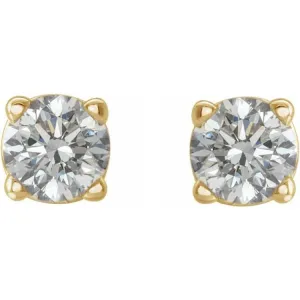 14K Yellow 1/5 CTW Natural Diamond Stud Earrings