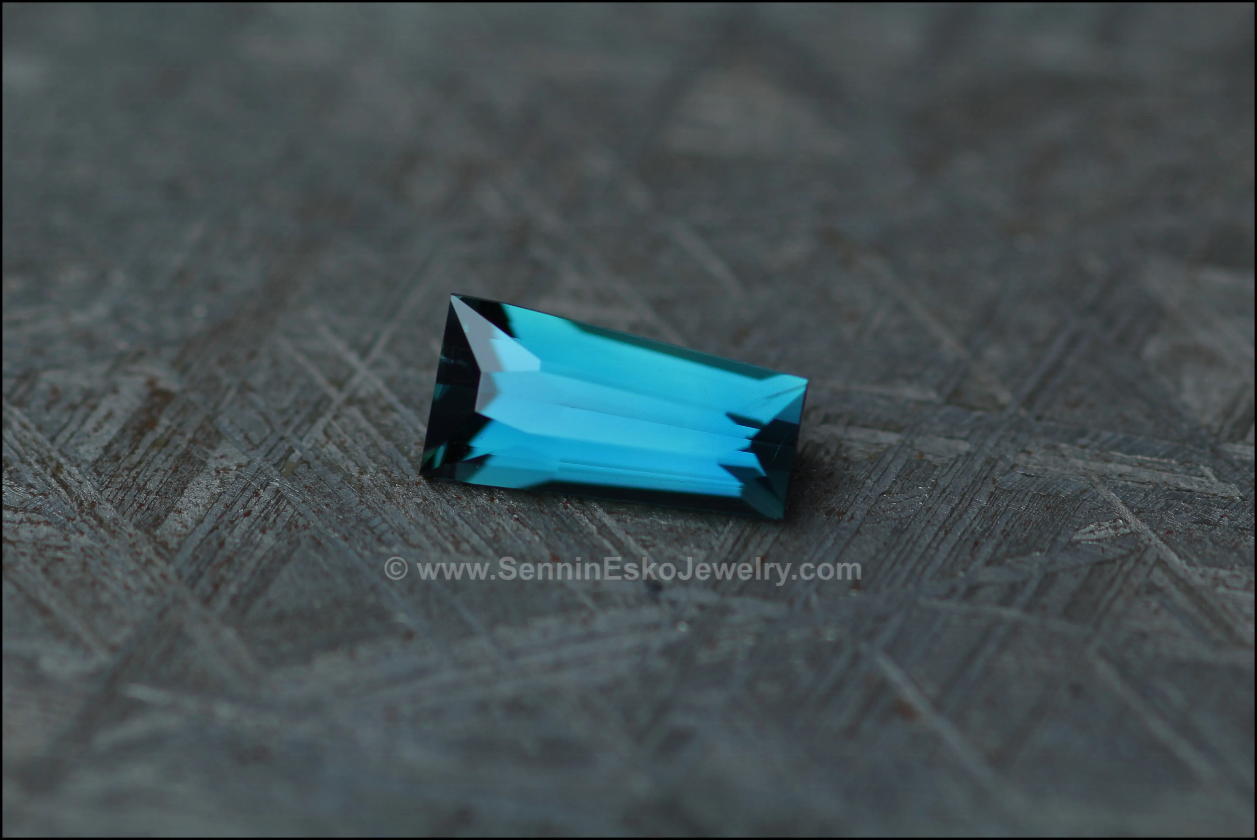 1.5ct Teal Kenyan Sapphire Tapered Baguette - 9.6x4.7x3.8mm