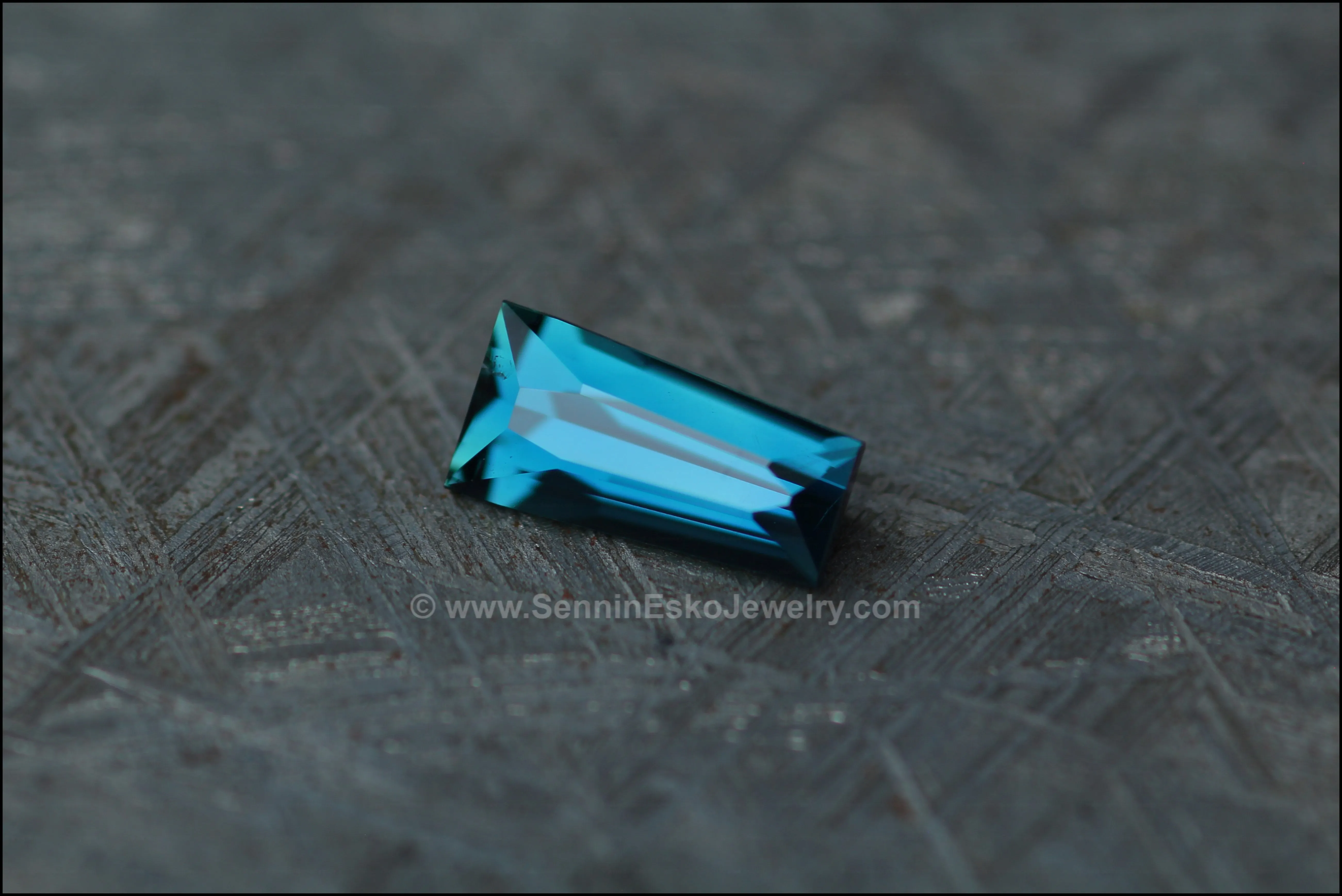 1.5ct Teal Kenyan Sapphire Tapered Baguette - 9.6x4.7x3.8mm