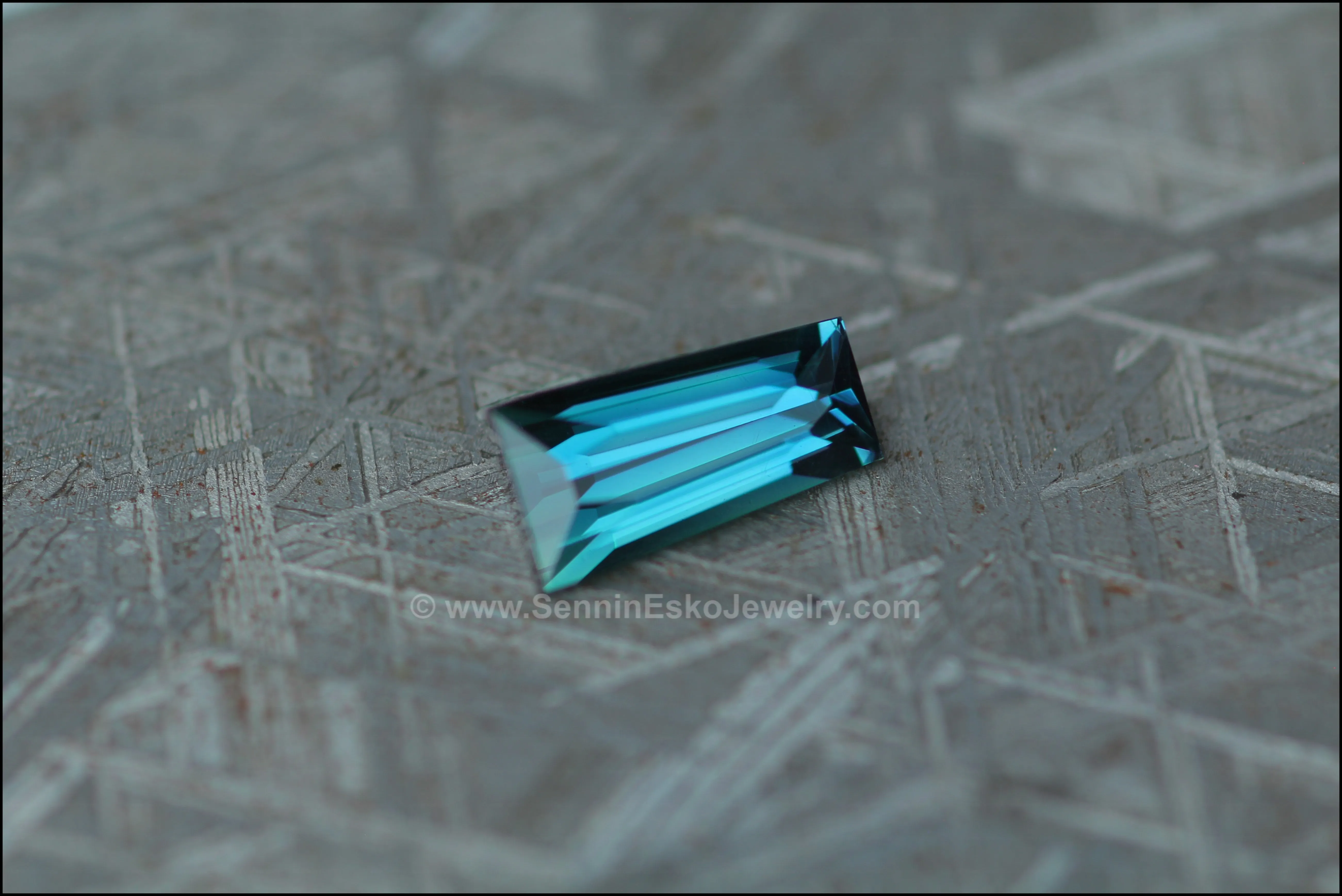 1.5ct Teal Kenyan Sapphire Tapered Baguette - 9.6x4.7x3.8mm