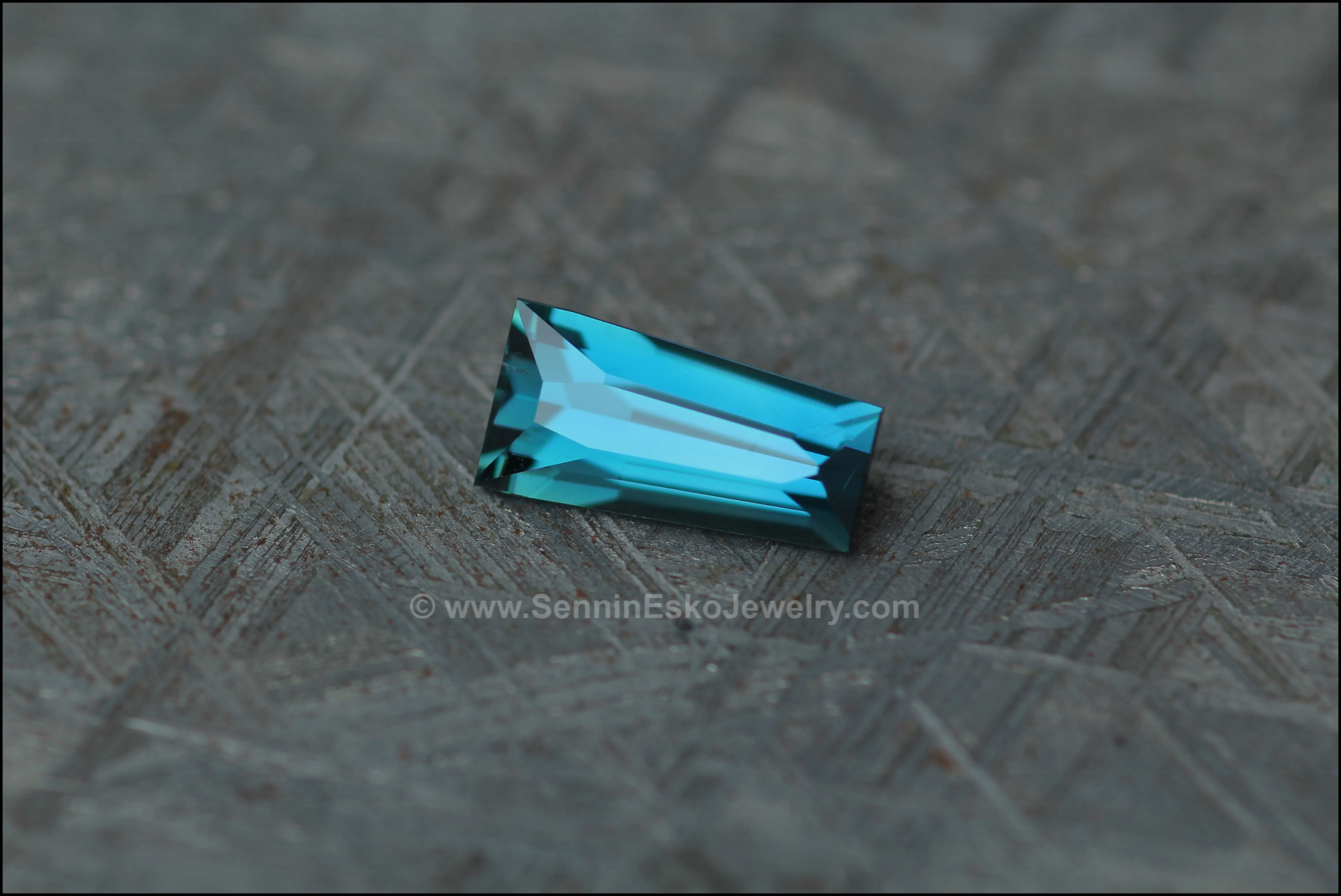 1.5ct Teal Kenyan Sapphire Tapered Baguette - 9.6x4.7x3.8mm