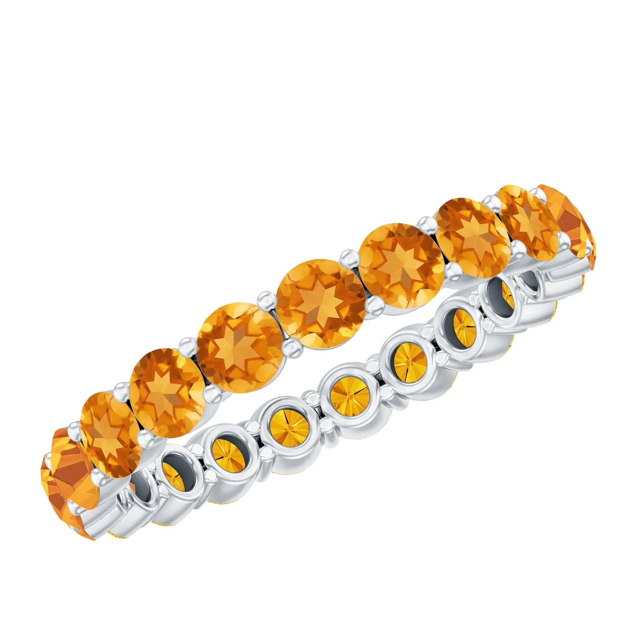 2 CT Citrine Full Eternity Band for Women