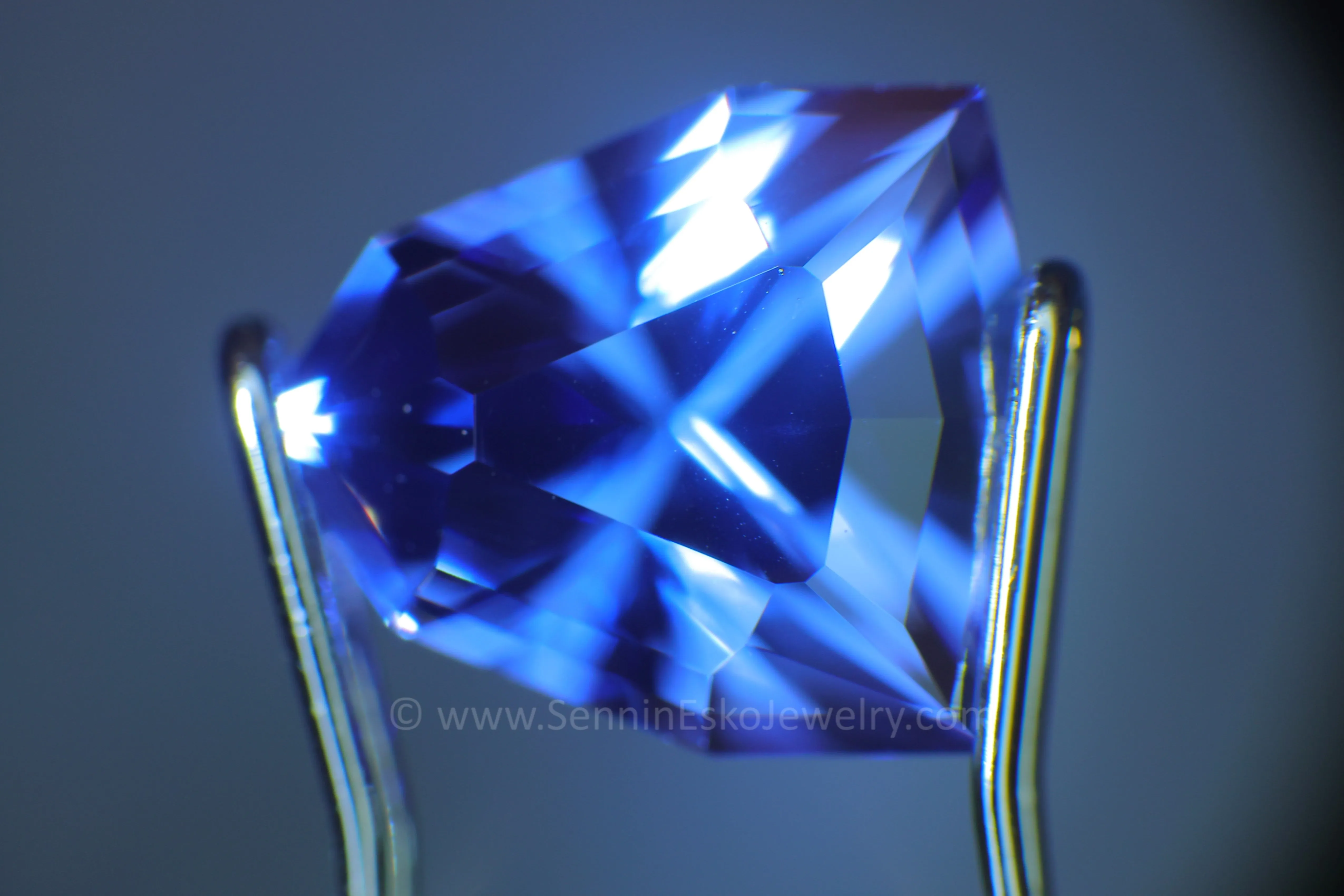 2.42 Carat Blue/Purple Tanzanite Shield - Precision Cut