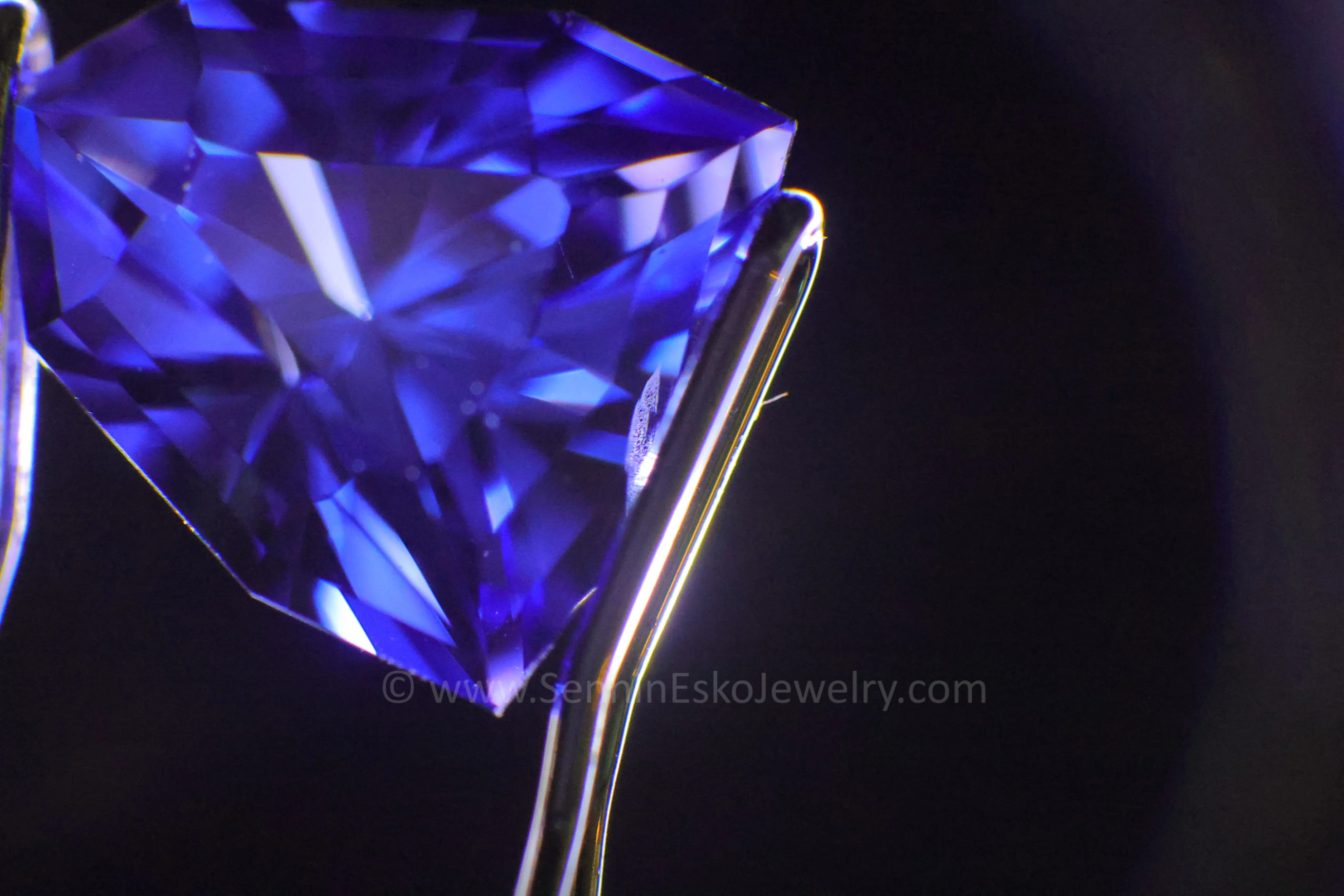 2.42 Carat Blue/Purple Tanzanite Shield - Precision Cut