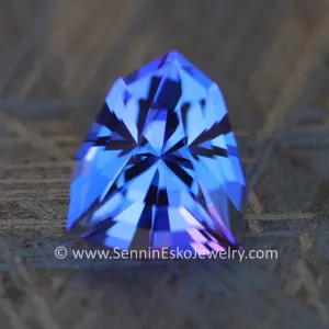 2.42 Carat Blue/Purple Tanzanite Shield - Precision Cut