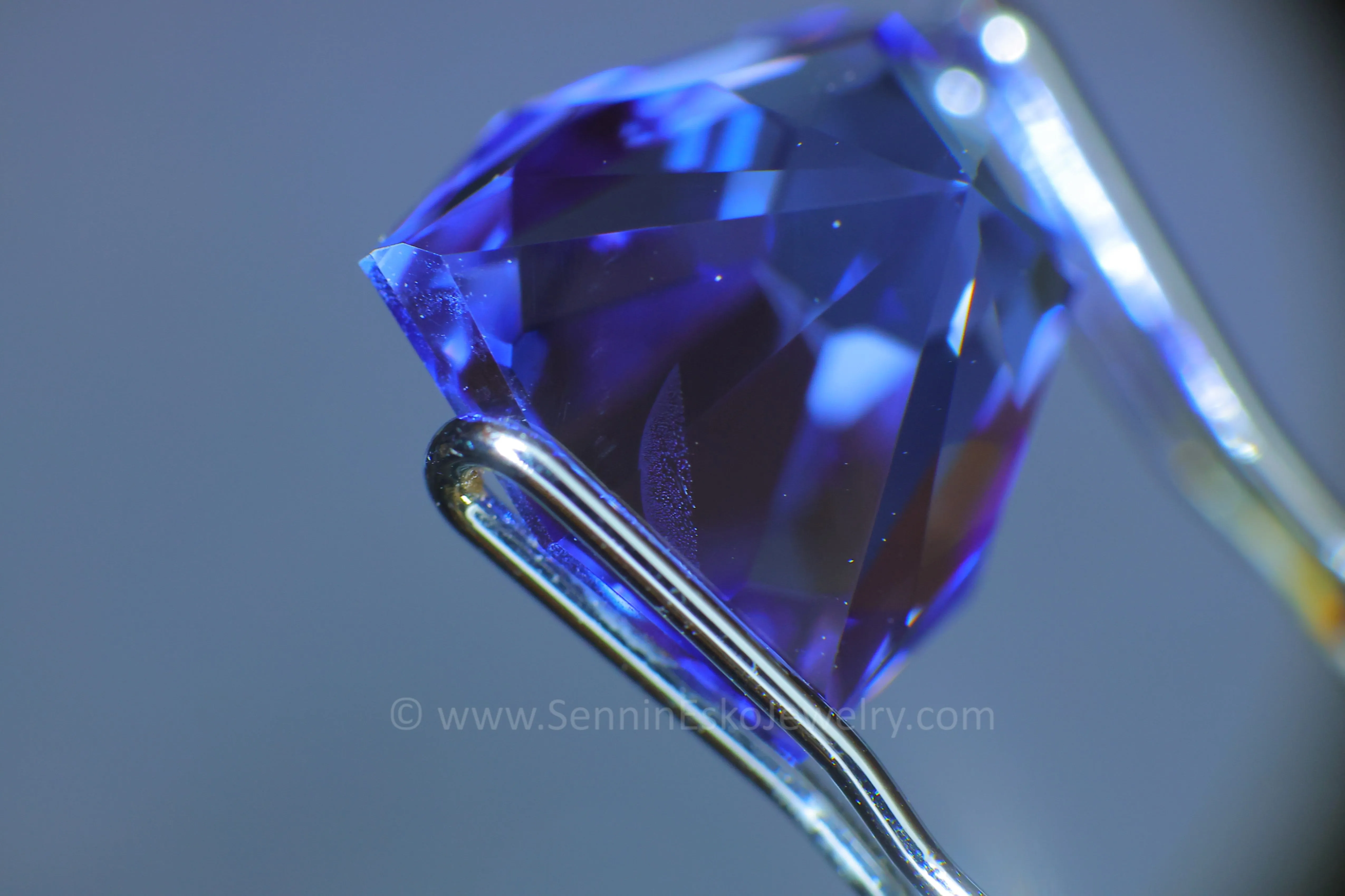 2.42 Carat Blue/Purple Tanzanite Shield - Precision Cut