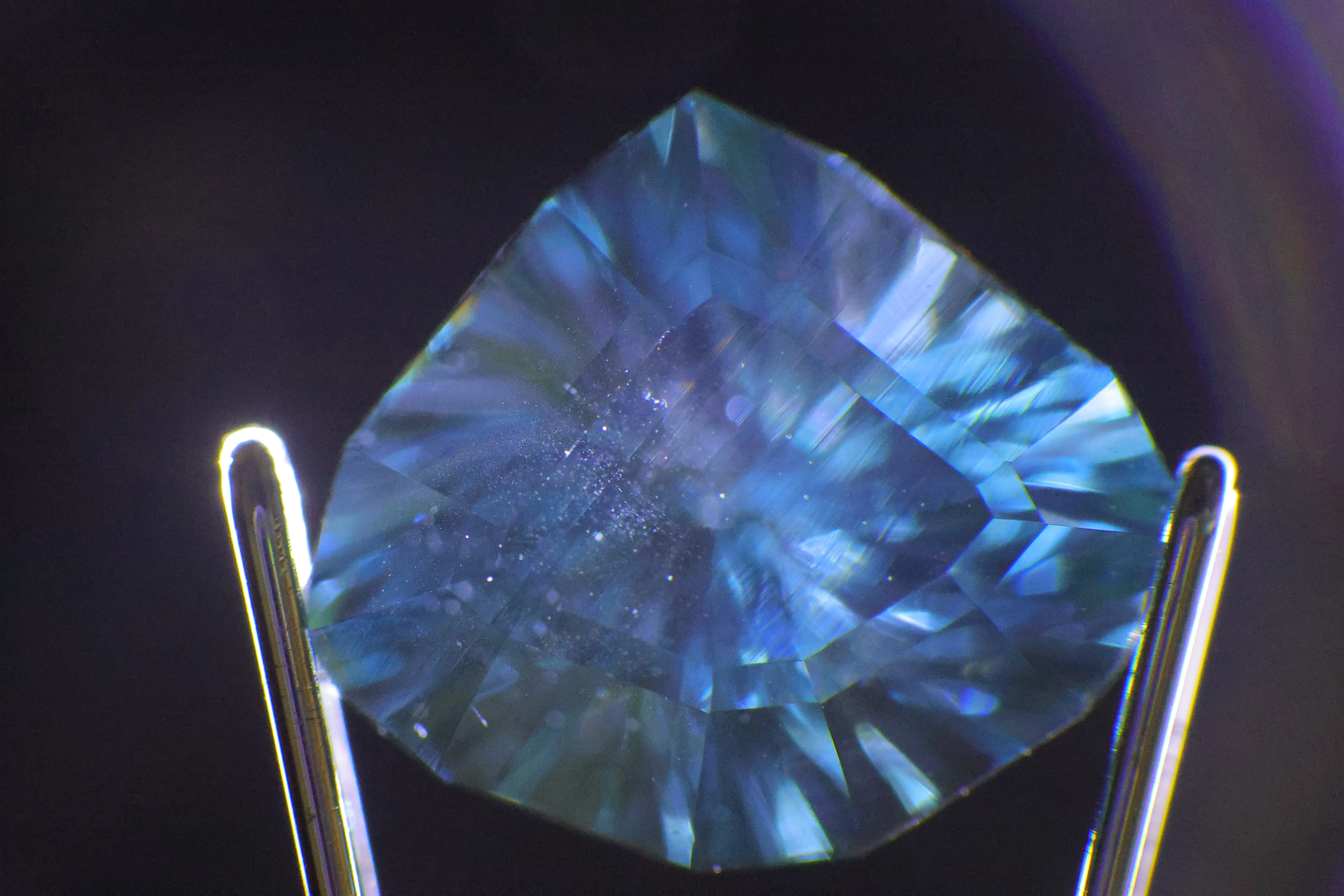 2.5 Carat Aquamarine Triangle - Loupe Clean - Galaxy Cut