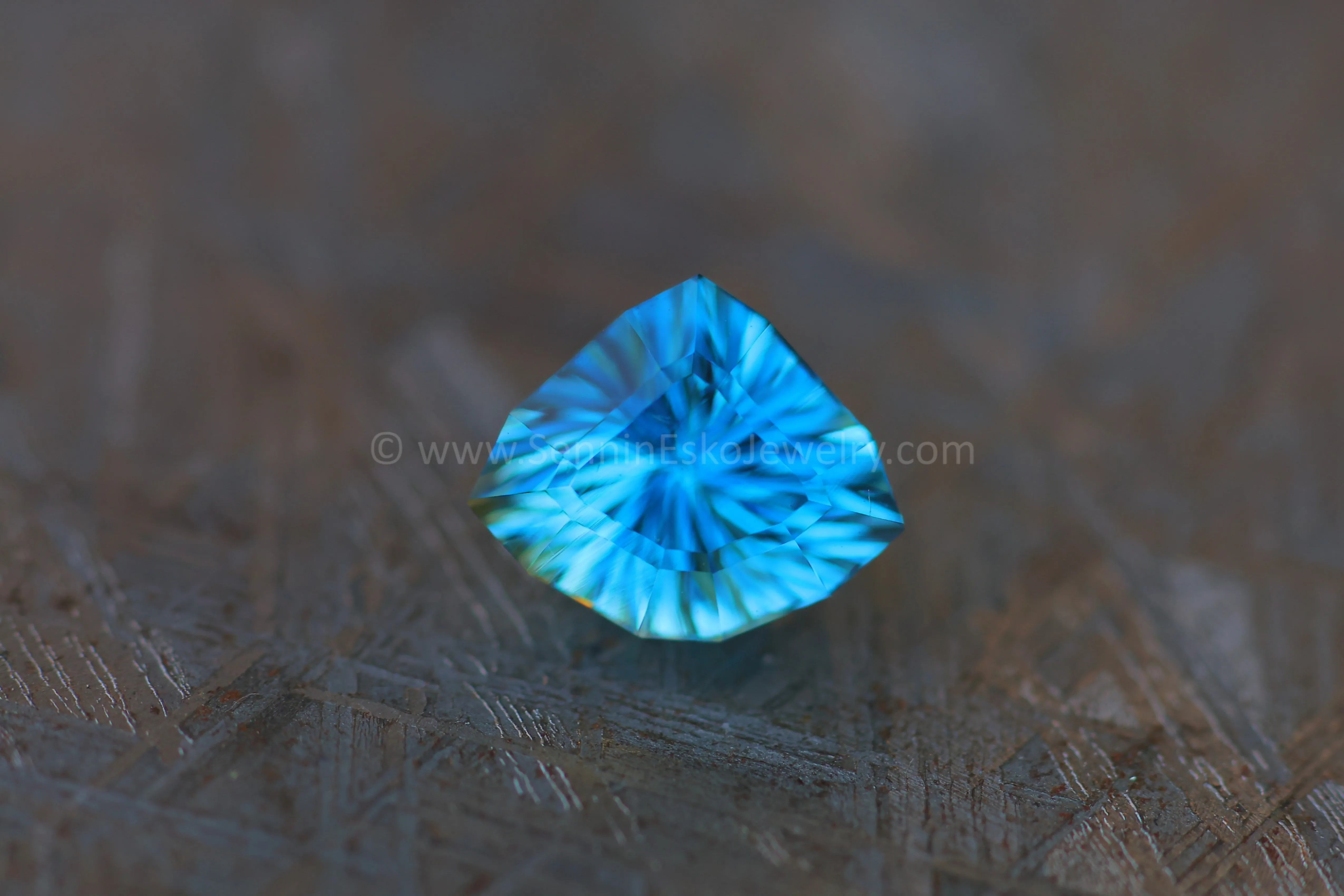 2.5 Carat Aquamarine Triangle - Loupe Clean - Galaxy Cut