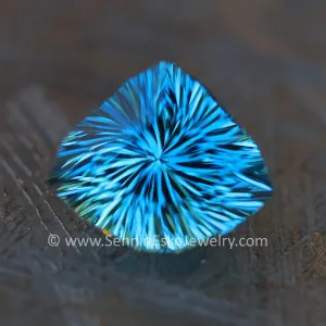 2.5 Carat Aquamarine Triangle - Loupe Clean - Galaxy Cut