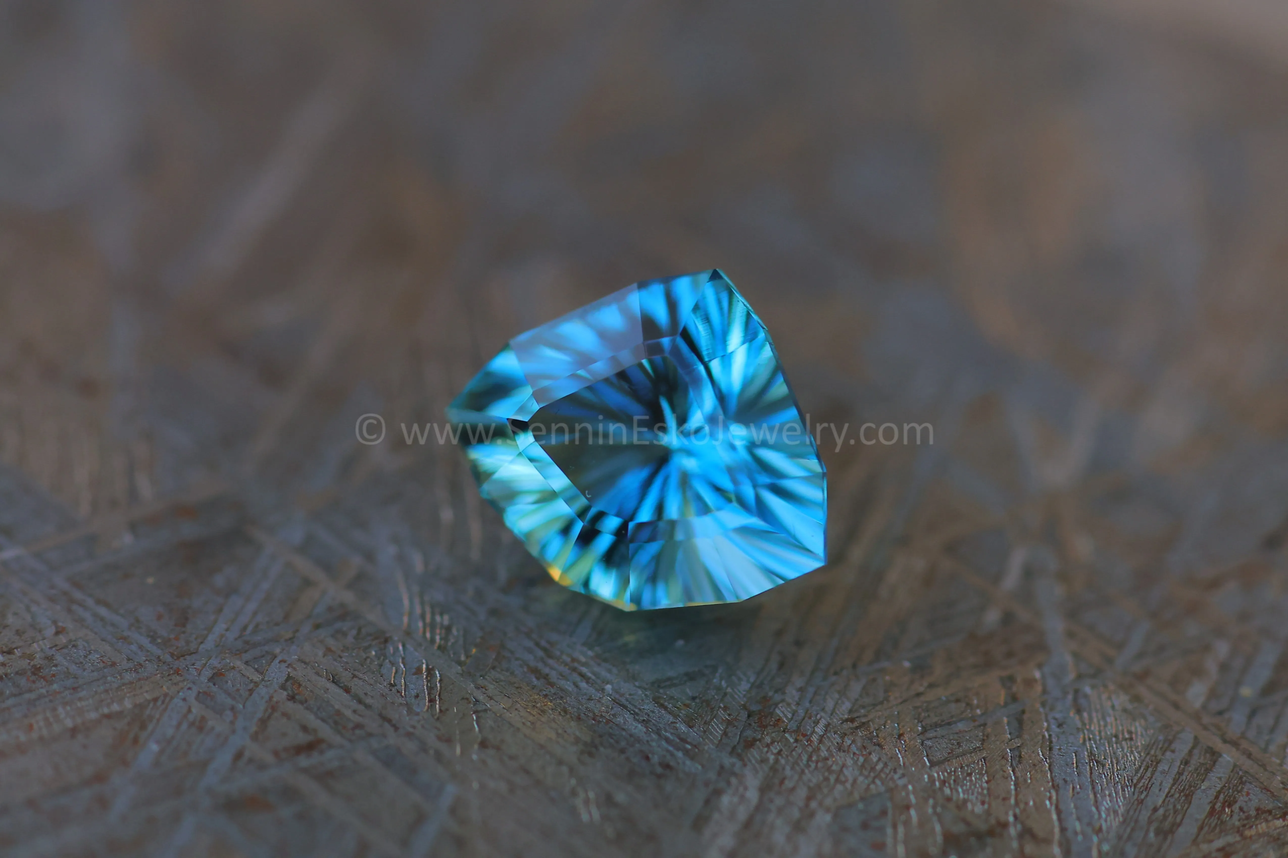 2.5 Carat Aquamarine Triangle - Loupe Clean - Galaxy Cut