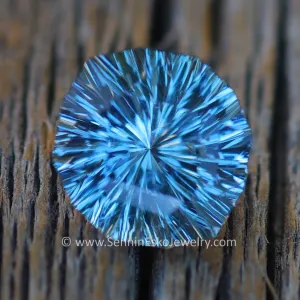 2.7 Carat Silvery Blue Umba Sapphire Dodecagon - 9.5x8.4mm - Galaxy Cut