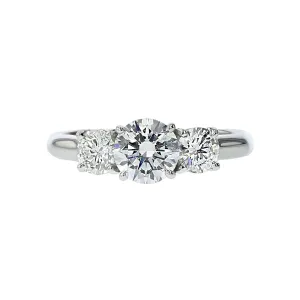 3-Stone Fire and Ice Diamond Engagement Ring