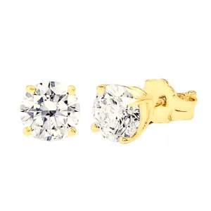 4ctw Certified Lab Grown Diamond Stud Earrings