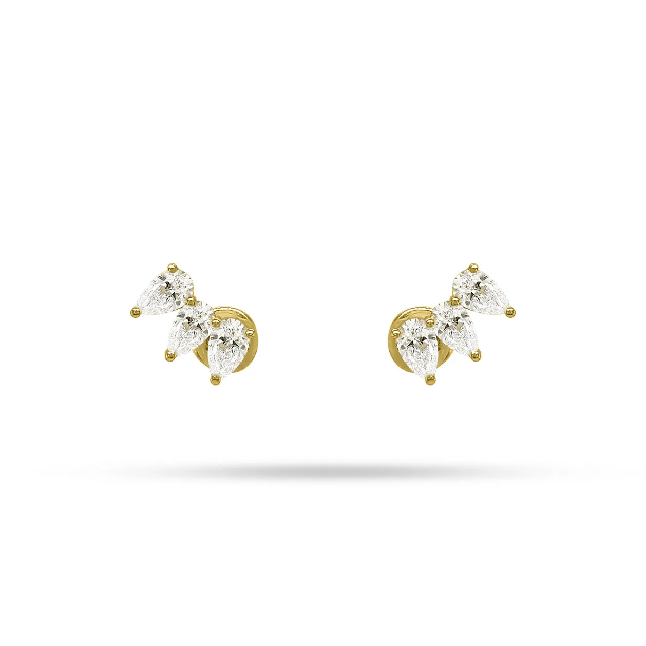 Arc Pear Diamond Earrings