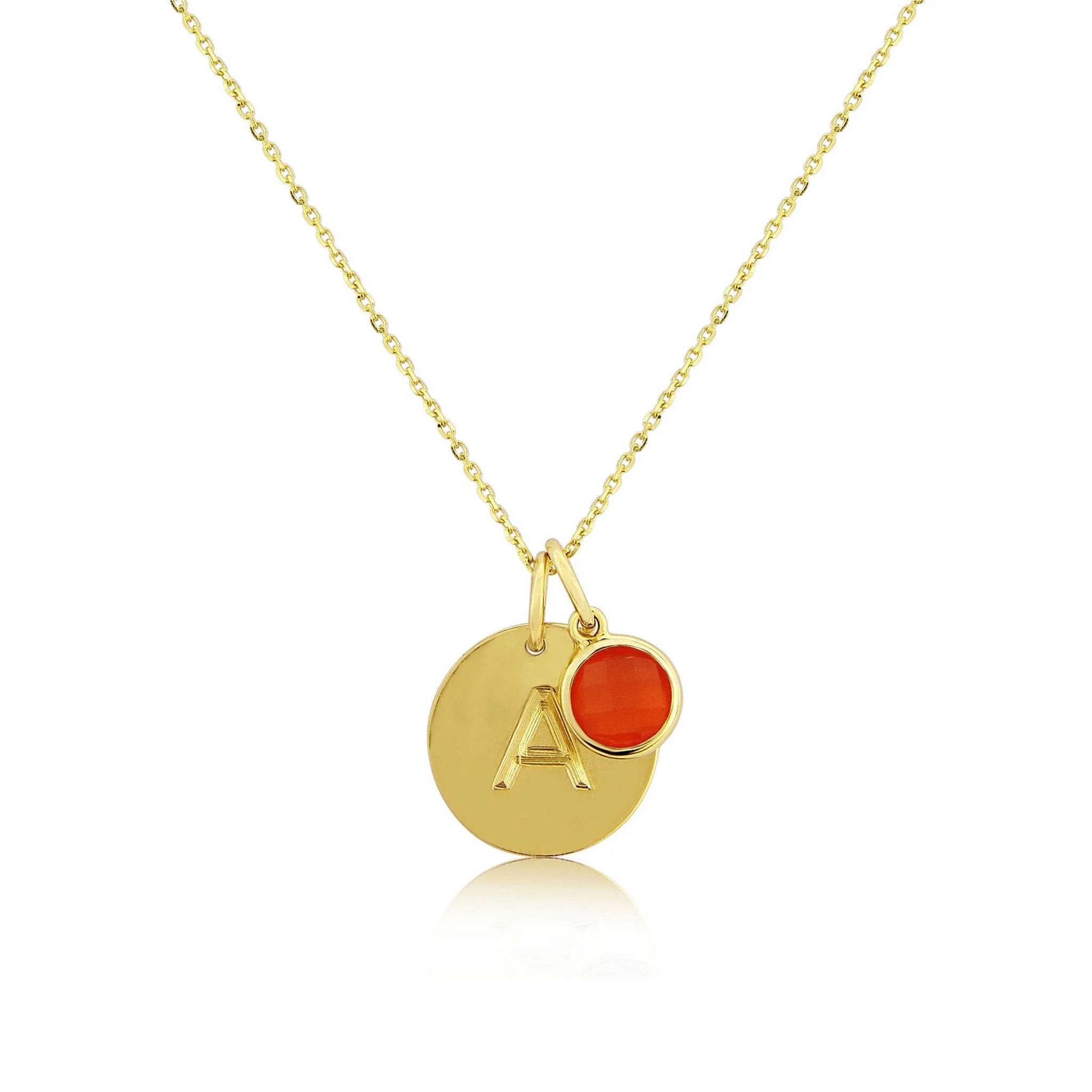 Bali 9ct Gold & Carnelian July Birthstone Pendant