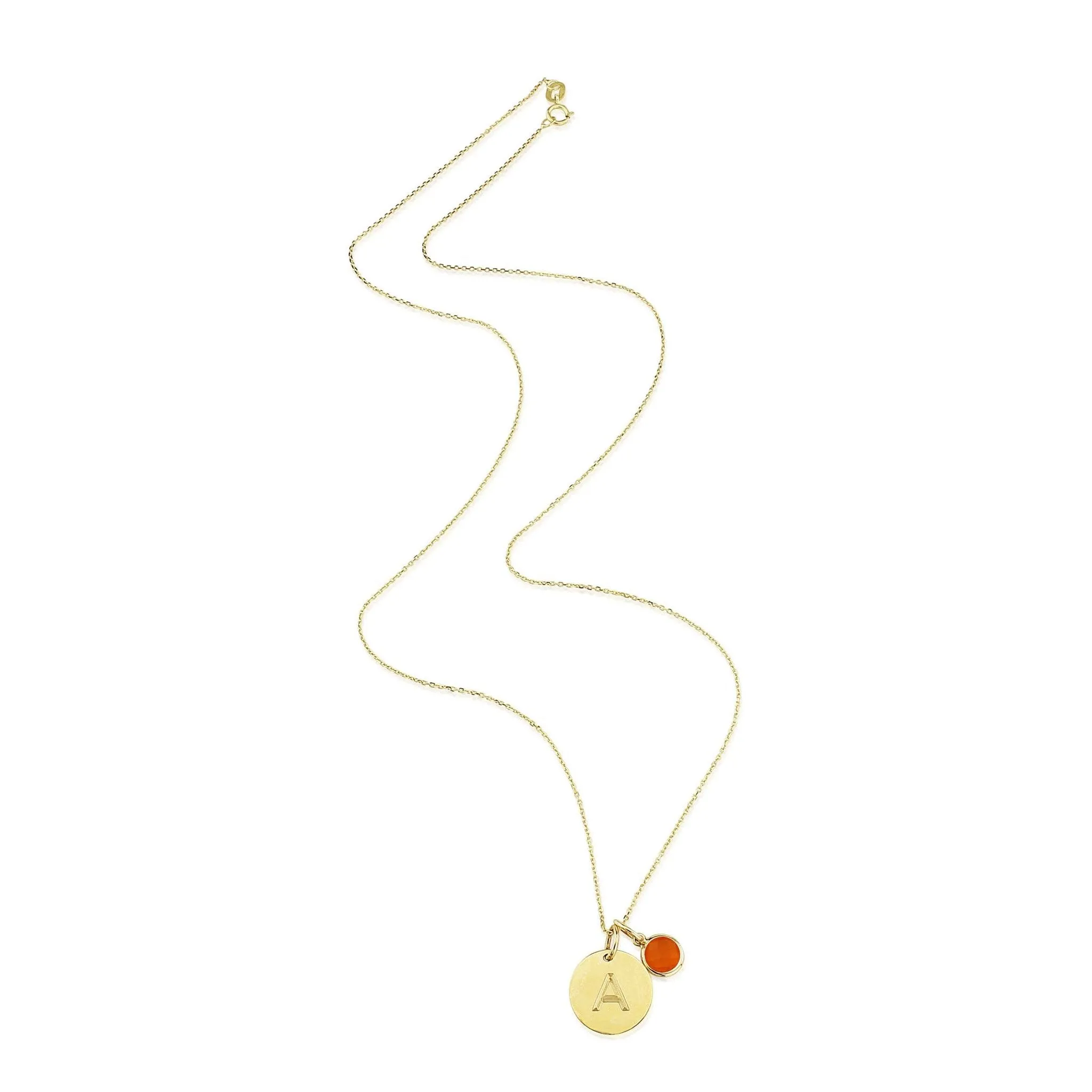 Bali 9ct Gold & Carnelian July Birthstone Pendant