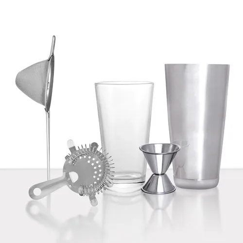 BarConic® 5 Piece Professional Double Strainer Cocktail Set