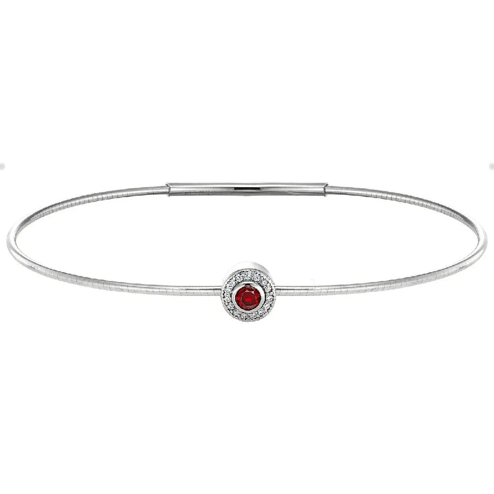 Birth Gems Ruby Bangle