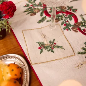 Candle Cocktail Napkin Set of 4 - Natural