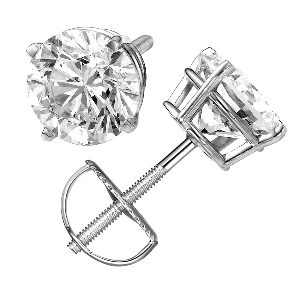 Certified Natural Diamond Stud Earrings