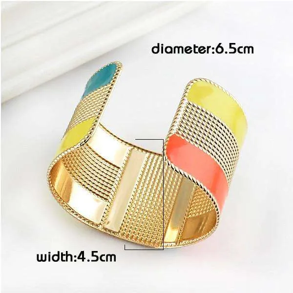 Color Block Cuff Bangle