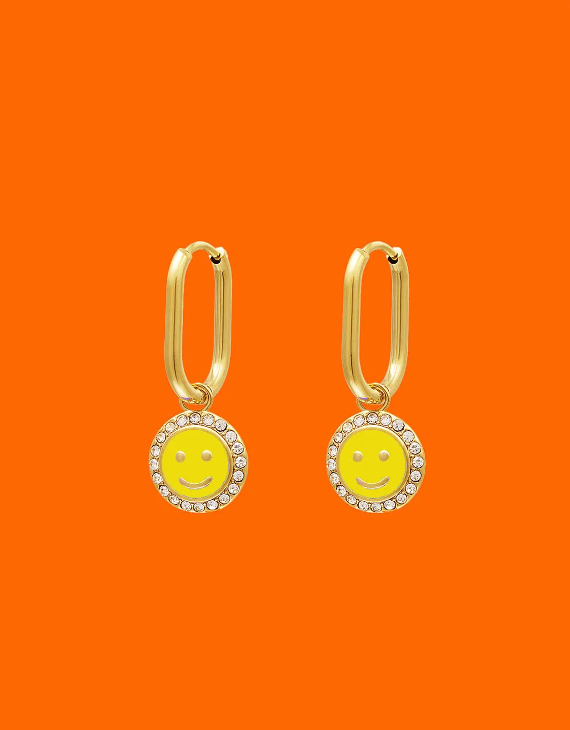 Colored smiley earrings