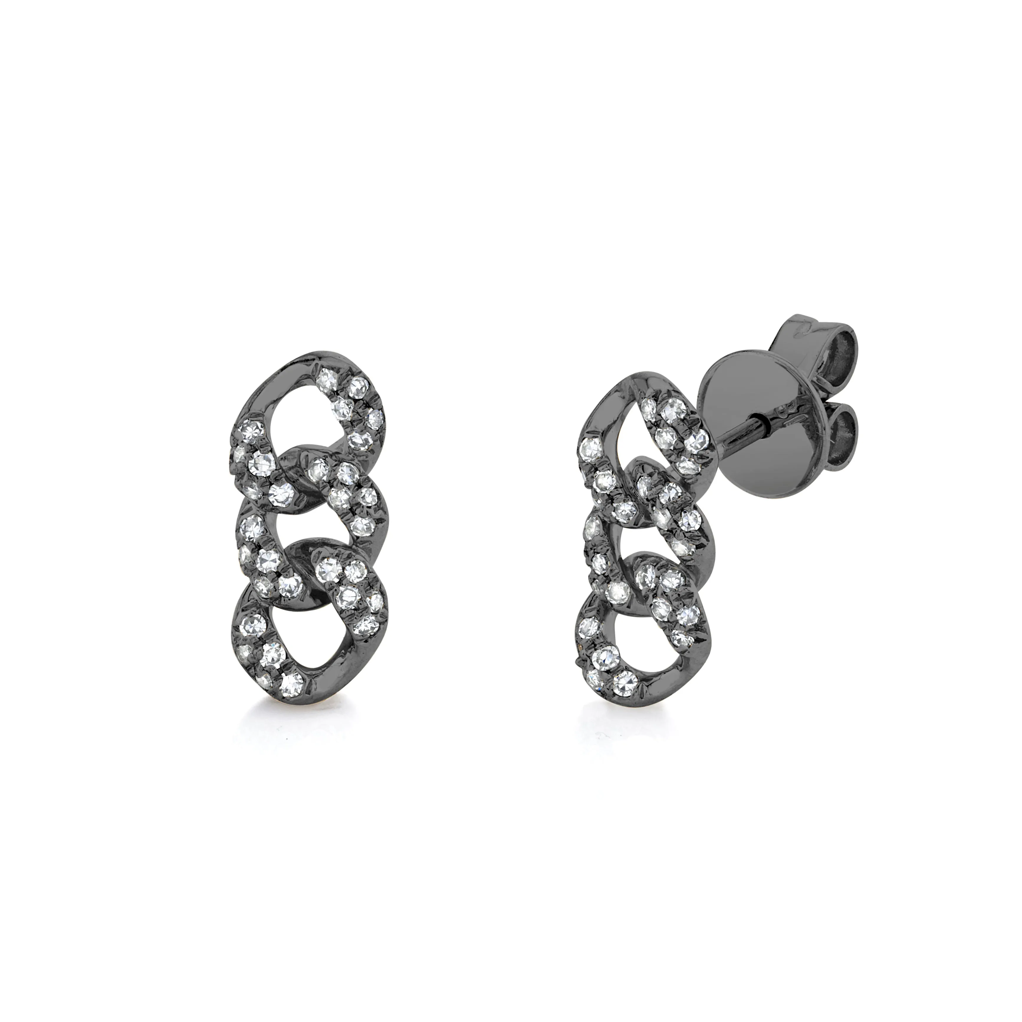 DIAMOND PAVE LINK STUDS