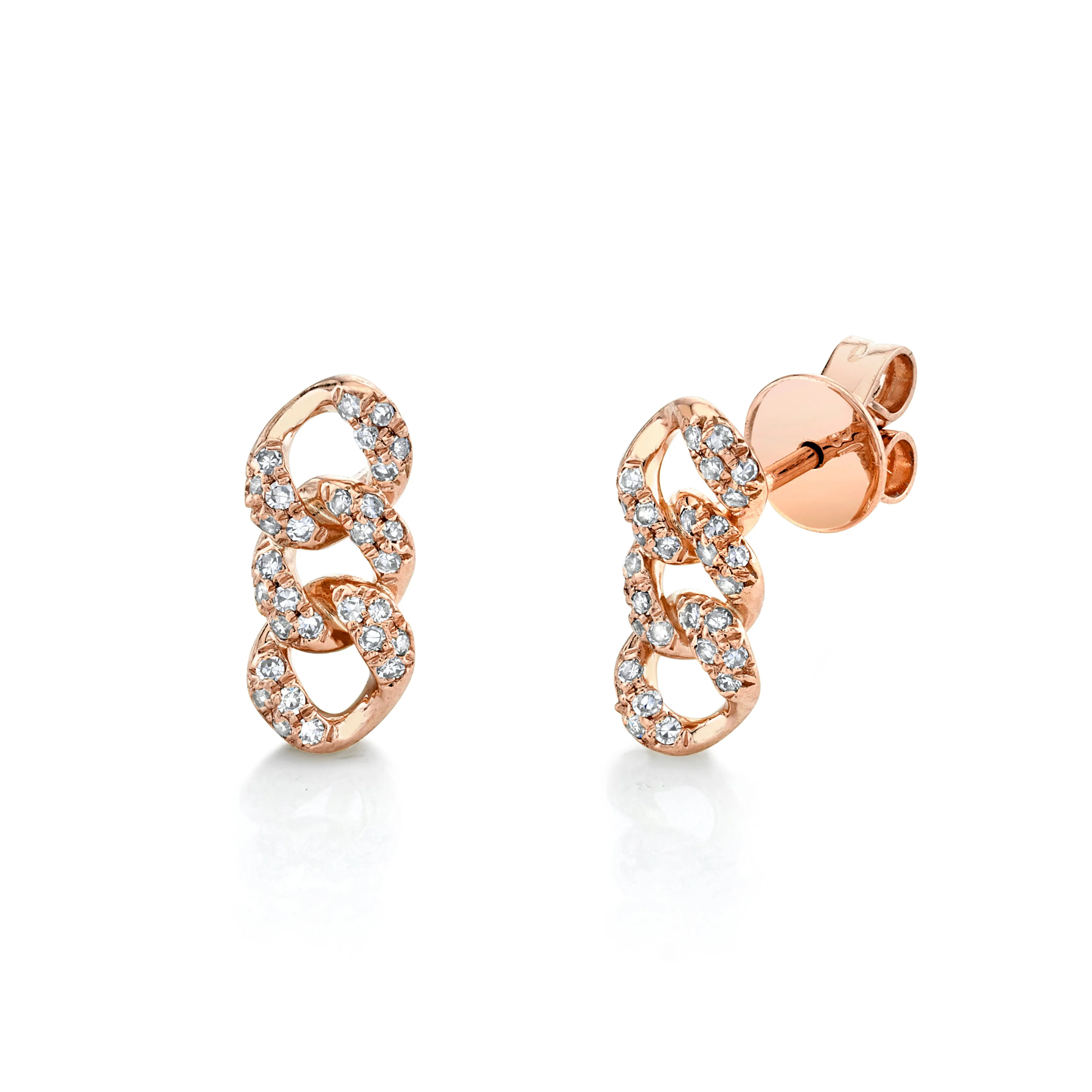 DIAMOND PAVE LINK STUDS