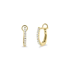 Diamond Simple Huggie Earrings