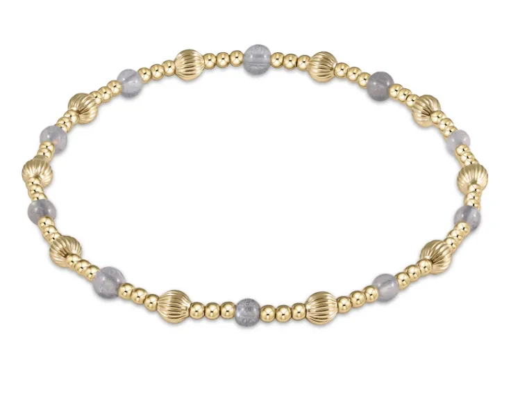 E Newton Dignity Sincerity Pattern 4mm Bead Bracelet - Gemstone