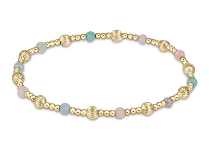 E Newton Dignity Sincerity Pattern 4mm Bead Bracelet - Gemstone