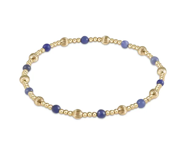 E Newton Dignity Sincerity Pattern 4mm Bead Bracelet - Gemstone