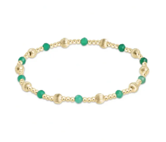 E Newton Dignity Sincerity Pattern 4mm Bead Bracelet - Gemstone