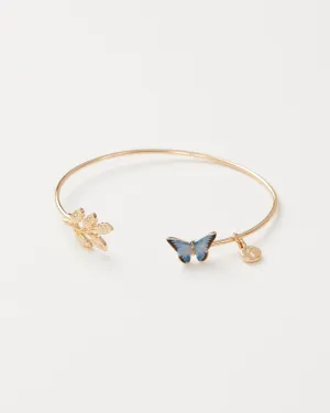 Enamel Blue Butterfly Bangle