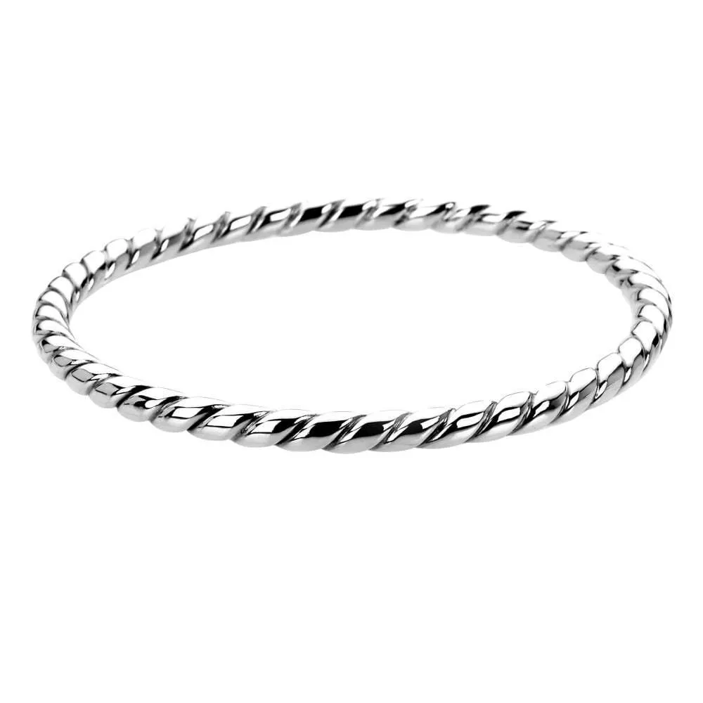 Eternal Twisted silver bangle