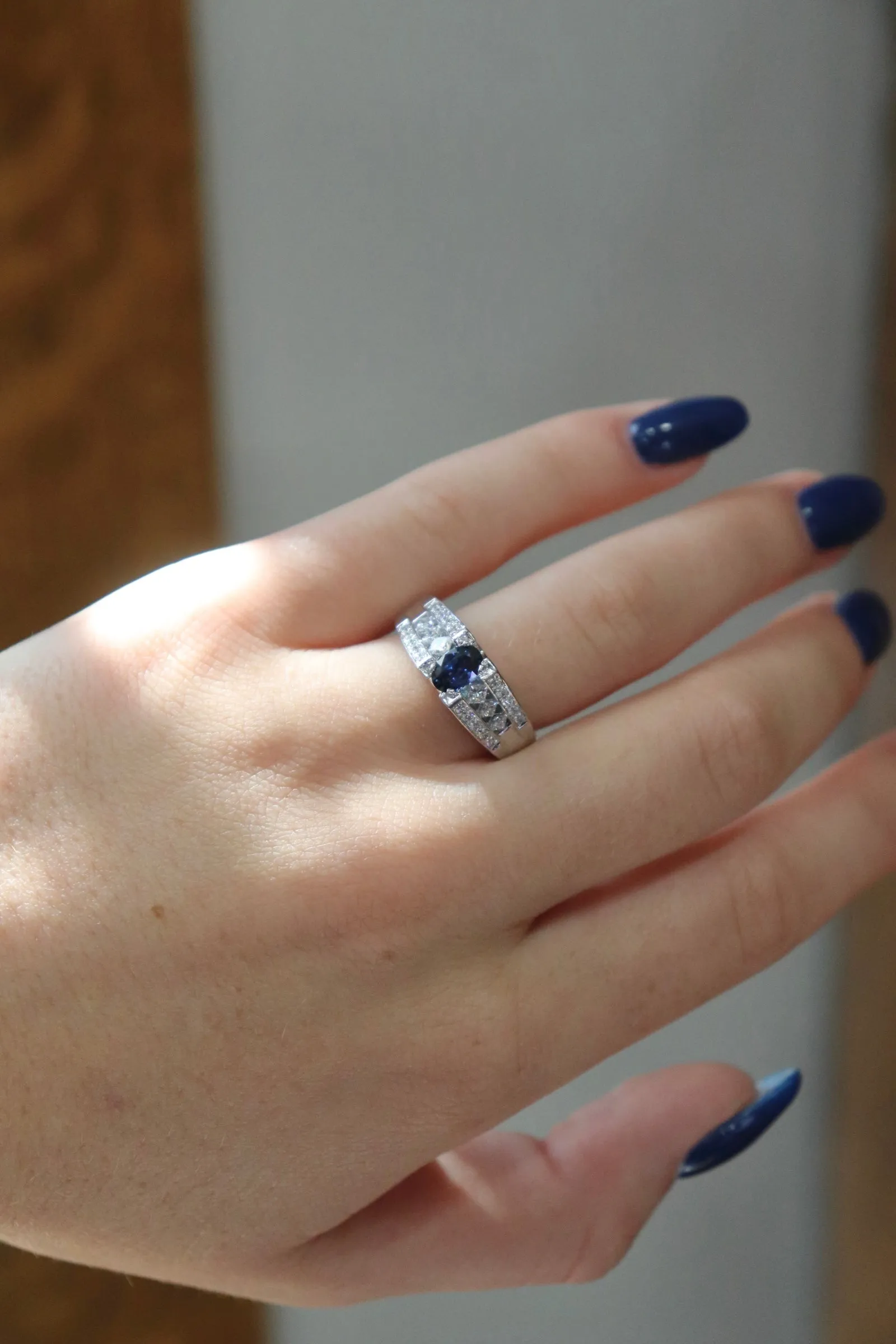 'Evelyn' Yogo Sapphire Ring