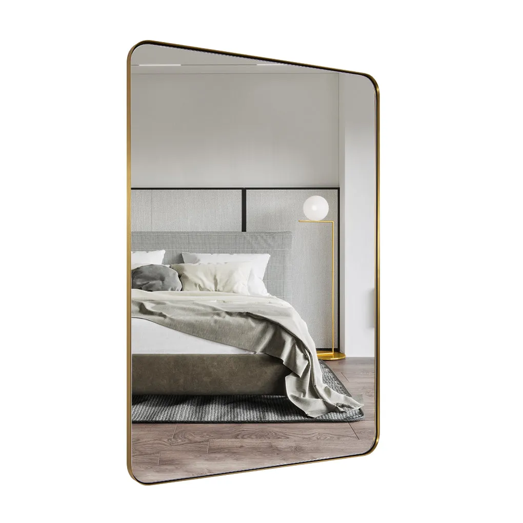 Full Length Mirror for Wall Full Body Rectangle Long Vanity Mirror | Stainless Steel Frame