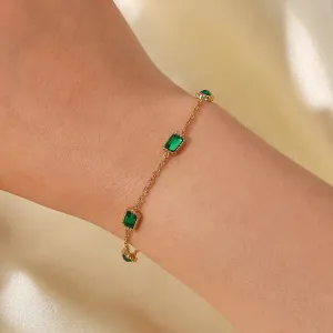 Gemini Green Emerald Bracelet