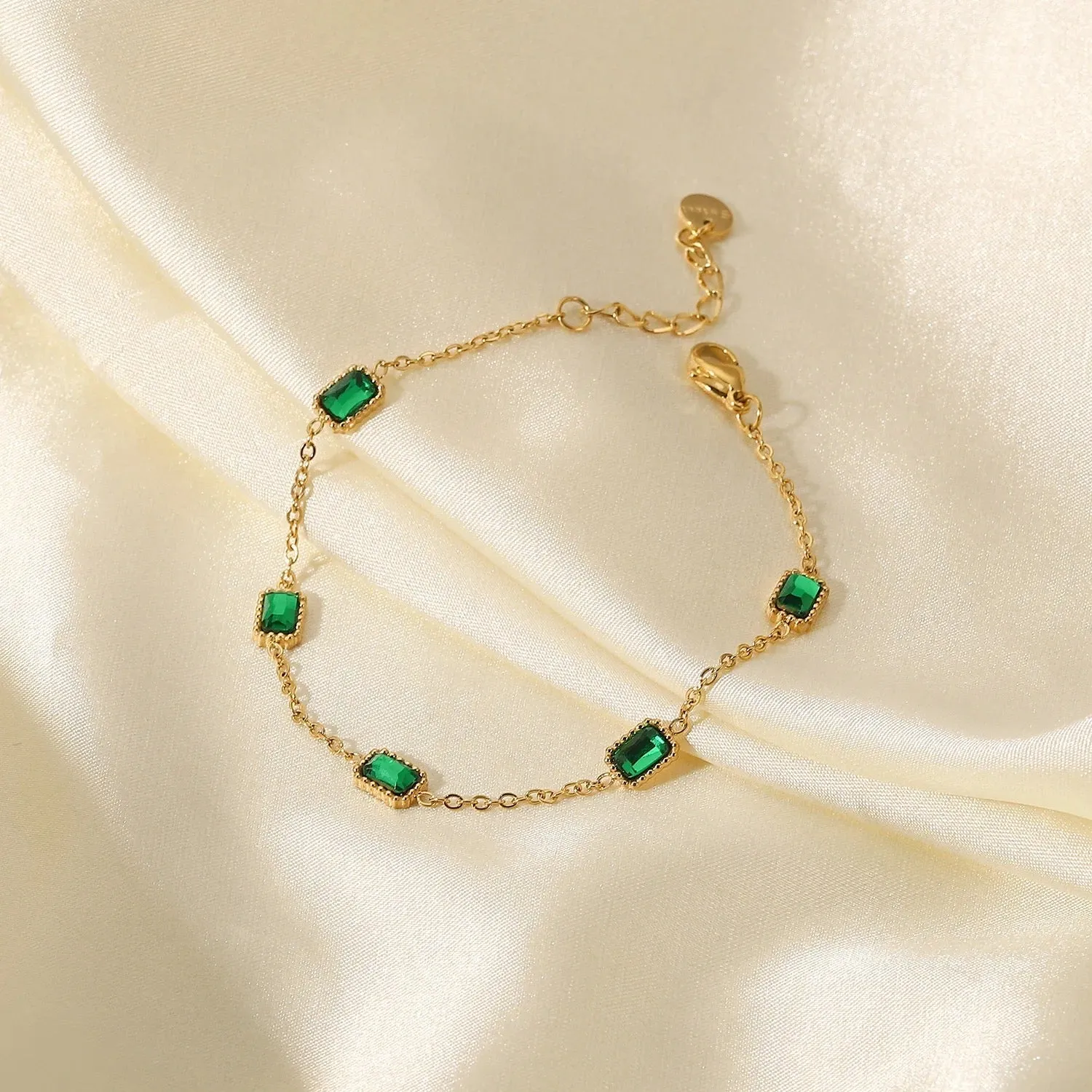 Gemini Green Emerald Bracelet