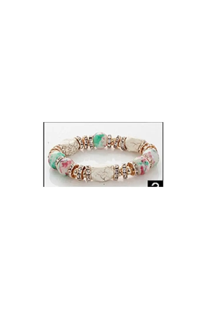 Gemstone stretch bracelet