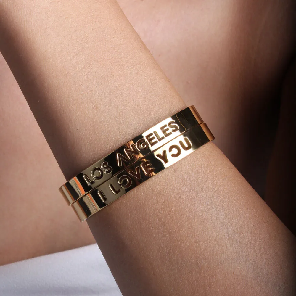 Gold I LOVE YOU Bracelet