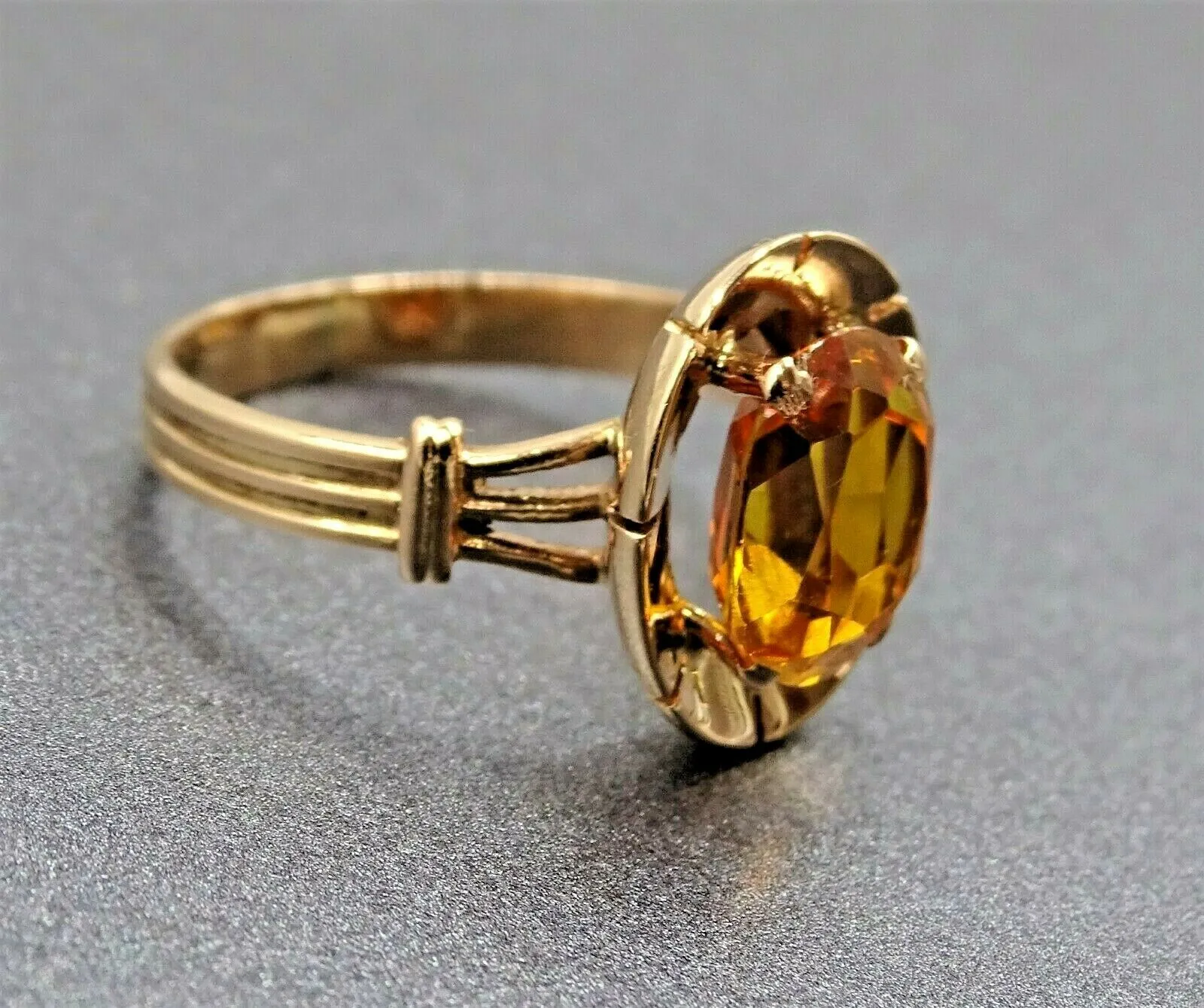 Golden Sapphire 14ct Rose Gold Ring