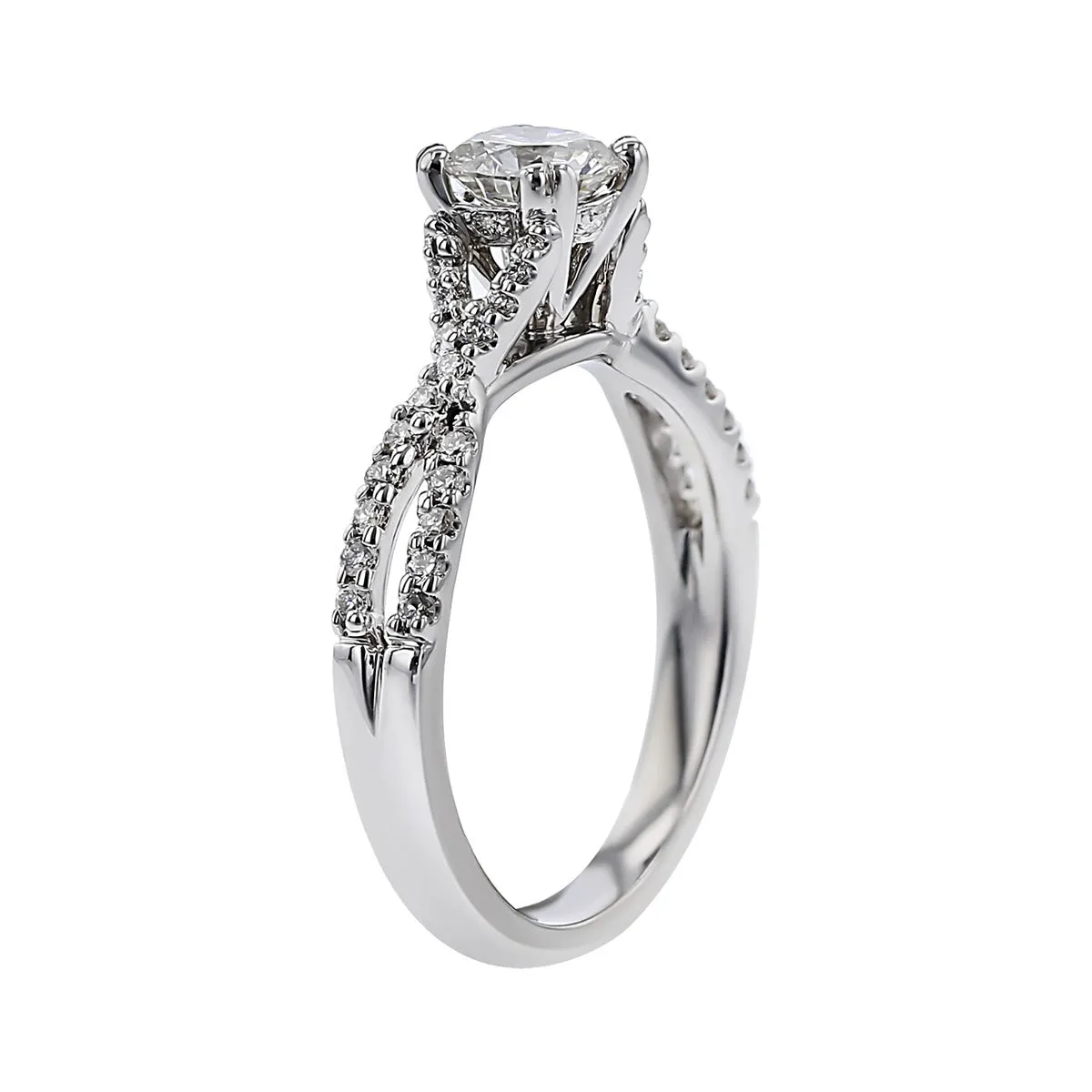 Gottlieb 14K White Gold Diamond Engagement Ring